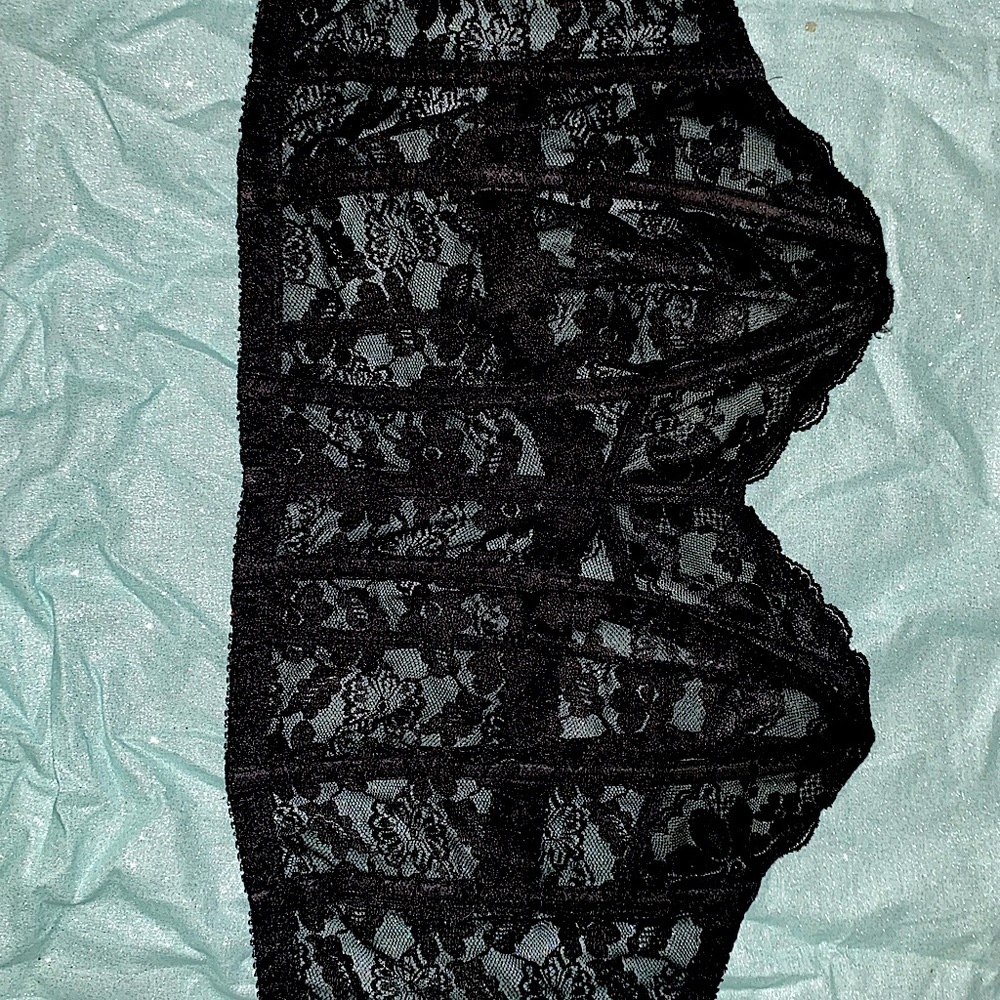 Super sexy gothic black lingerie corset top 2000s 90s